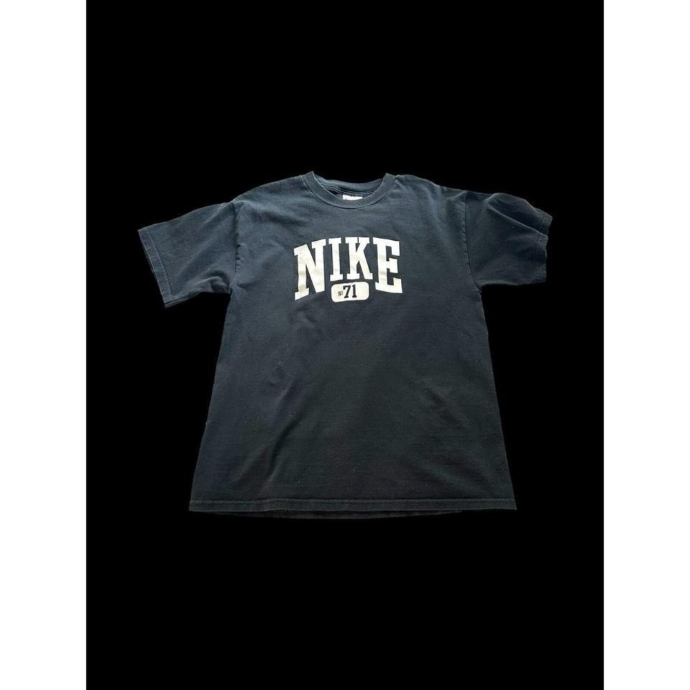 Nike Vintage Y2K Men's Black Logo Spellout Logo Tshirt Sz Large Swoosh 90's